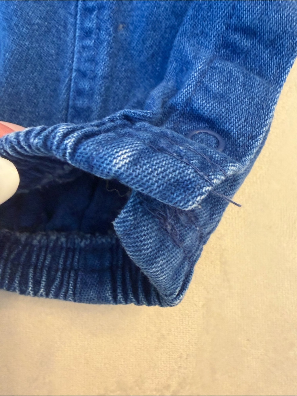 Vintage! OshKosh B’Gosh Denim Baby Overalls with Airplane Trim, sz 6-9months - Picture 6 of 12